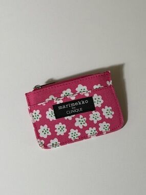 Marimekko x Clinique pink card wallet